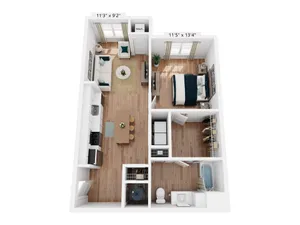 A3.1 | 1x1 | 751 sq ft