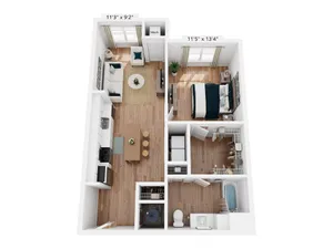 A4.1 | 1x1 | 754 sq ft