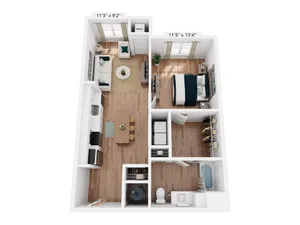 A4.1H | 1x1 | 754 sq ft