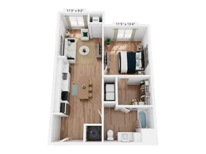 A4H | 1x1 | 754 sq ft