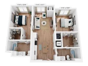 B1.1 | 2x2 | 1,000 sq ft