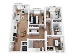 C1H | 3x2 | 1,132 sq ft