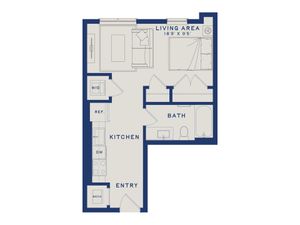 S1 | studio | 464 sf