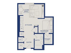 S8 | Studio | 624 sf