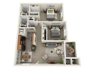 2B | 2 bed 2 bath | from 940 square feet