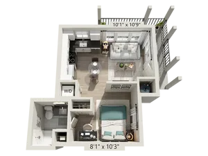 Studio 1 Floor Plan Image