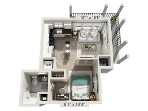 Studio 1 Floor Plan Image