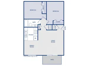 2 Bed 1 Bath