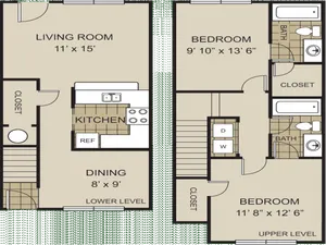 2/2 Floor Plan
