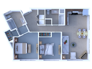 B4: Two Bedroom | View 1