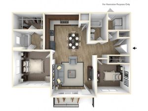 Villas Lower Level Floor Plan