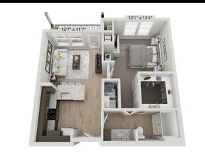 A1-1BR/BA | 1x1 | 655 sq ft