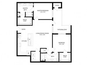 B3A | 2 bed 2 bath | from 1174 square feet