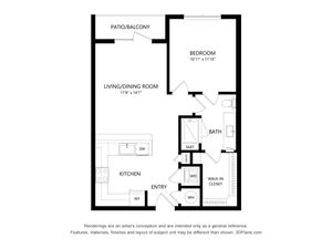 A2 | 1 bed 1 bath | from 681 square feet