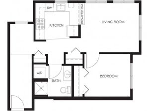 A29 | 1 bed 1 bath | from 647 square feet