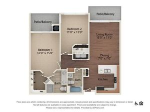 Banksia | 2 bed 2 bath | 1107 sq ft