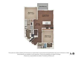 Redbud | 2 bed 2 bath | 1149 sq ft