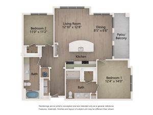 Laurel | 2x2 | 1278 sf