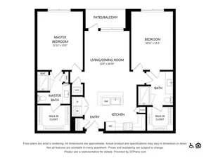Everleigh Lakeline 60+ Active Adult Apartment Homes - B1A