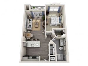 A1B | 1 bed 1 bath | from 749 square feet