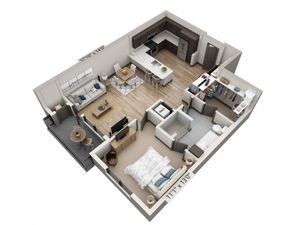 A6 | 1 bed 1 bath | from 847 square feet