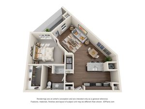1 bedroom/1 bath 2 | 1 bed 1 bath | from 766 square feet