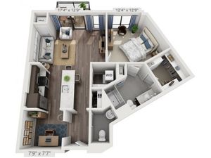 B7 | 1 bed 1 bath | from 929 square feet