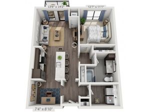 B4A | 1 bed 1 bath | from 864 square feet