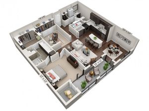 University | 1 bed 1 bath | from 1001 square feet