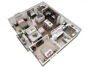 Stadium | 2 bed 2 bath | from 1044 square feet