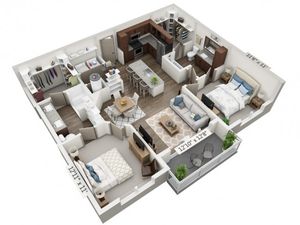 Mezzo | 2 bed 2 bath | from 1055 square feet