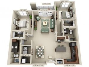Opus | 2 bed 2 bath | from 1434 square feet