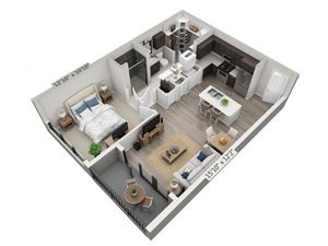 A6 | 1 bed 1 bath | from 698 square feet