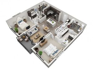 B1 | 2 bed 2 bath | from 1109 square feet