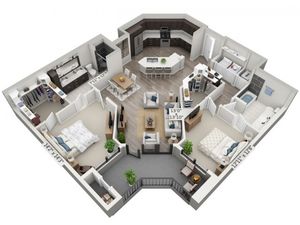 B4 | 2 bed 2 bath | from 1347 square feet