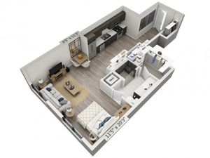 E1 | Studio1 bath | from 685 square feet