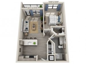 A1B | 1 bed 1 bath | from 723 square feet