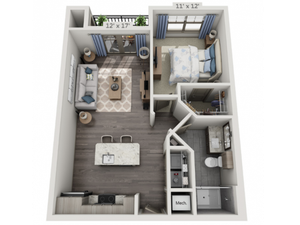 A1 | 1 bed 1 bath | from 660 square feet