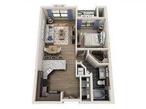 Nash A | 1 bed 1 bath | from 618 square feet
