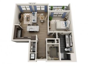 Simon A | 1 bed 1 bath | from 791 square feet