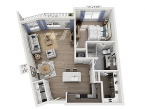 Dylan2A | 1 bed 1 bath | from 859 square feet