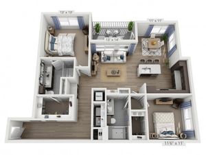 Taylor C | 2 bed 2 bath | from 1280 square feet