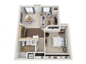 Taylor | 1 bed 1 bath | from 691 square feet