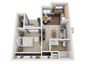 Buffett | 1 bed 1 bath | from 588 square feet