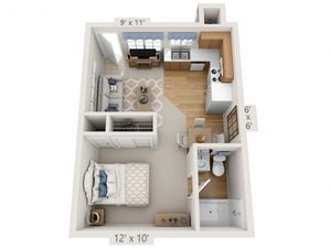 Presley | Studio1 bath | from 450 square feet