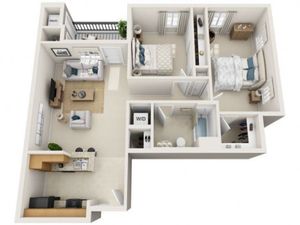 Simmons | 2 bed 1 bath | from 931 square feet