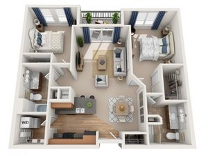 Harrison | 2 bed 2 bath | from 1035 square feet