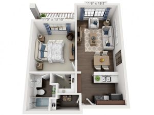 A2 | 1 bed 1 bath | from 600 square feet
