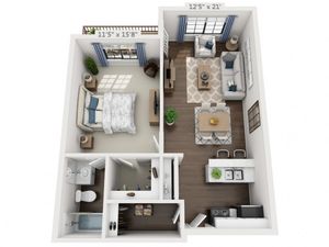 A1 | 1 bed 1 bath | from 710 square feet