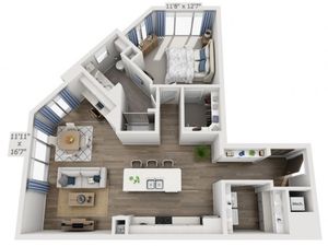 B6 | 1 bed 1 bath | from 963 square feet